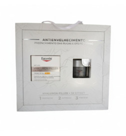 Eucerin Hyaluron-Filler 3x Effect Creme Dia SPF30 50ml + Creme Noite 20ml Coffret