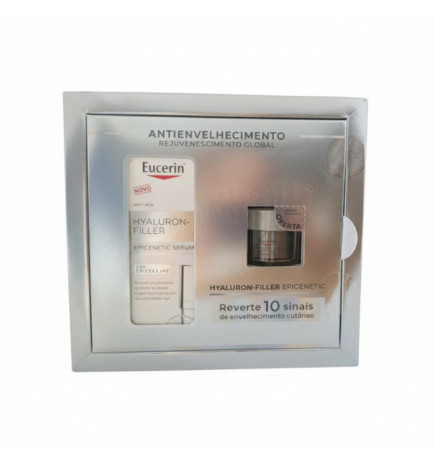 Eucerin Hyaluron-Filler Epigenetic Sérum 30ml + Hyaluron-Filler 3xEffect Noite 50ml Coffret