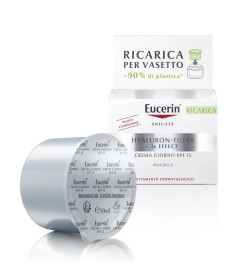 Crema de día Eucerin Hyaluron-Filler para pieles secas FPS 15, recambio de 50 ml