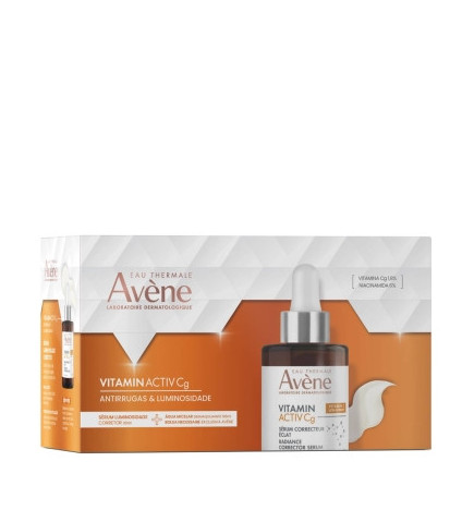 Avène Vitamin Activ Cg Sérum 30ml + Água Micelar Desmaquilhante 100ml + Bolsa Necessaire Coffret