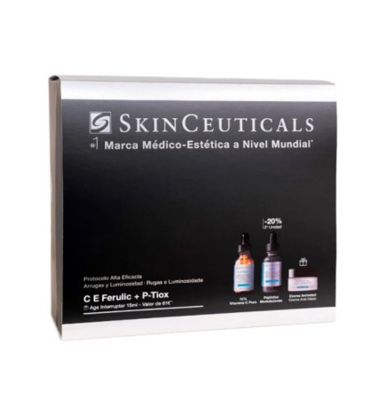 Skinceuticals C E Ferulic Sérum 30ml + P-Tiox Sérum 30ml + A.G.E. Interrupter Advanced Creme 15ml Coffret