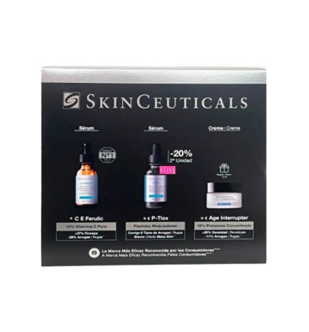 Skinceuticals C E Ferulic Sérum 30ml + P-Tiox Sérum 30ml + A.G.E. Interrupter Advanced Creme 15ml Coffret