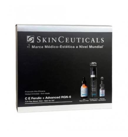 Skinceuticals C E Ferulic 30ml + Advanced RGN-6 50ml + P-Tiox 15ml Coffret