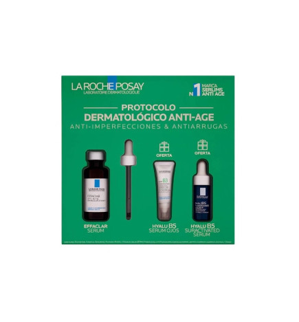 La Roche Posay Effaclar Sérum 30ml + Hyalu B5 Sérum Olhos 5ml + Hyalu B5 Suractivated Sérum 10ml Coffret
