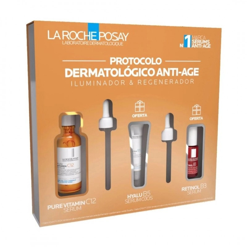 La Roche Posay Pure Vitamin C12 Sérum 30ml + Hyalu B5 Sérum Olhos 5ml + Retinol B3 Sérum 10ml Coffret La Roche Posay Pure Vitamin C12 Sérum 30ml + Hyalu B5 Sérum Olhos 5ml + Retinol B3 Sérum 10ml Coffret