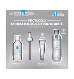 La Roche Posay Cicaplast B5 Sérum 30ml + Hyalu B5 Sérum Olhos 5ml + Toleriane Água Micelar 50ml Coffret