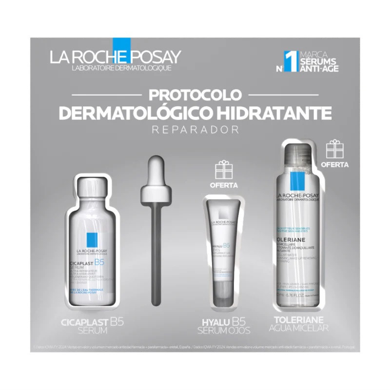 La Roche Posay Cicaplast B5 Sérum 30ml + Hyalu B5 Sérum Olhos 5ml + Toleriane Água Micelar 50ml Coffret La Roche Posay Cicaplast B5 Sérum 30ml + Hyalu B5 Sérum Olhos 5ml + Toleriane Água Micelar 50ml Coffret