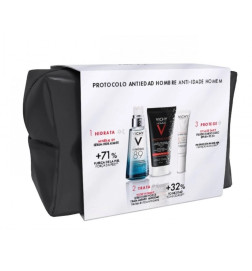 Vichy Homem Mineral 89 Sérum 50ml + Structure Force 50ml + Capital Soleil UV-Age Daily SPF50+ 15ml +  Bolsa Coffret