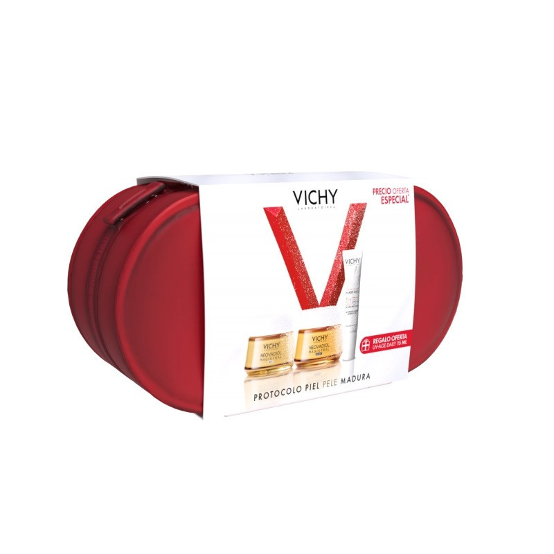 Vichy Neovadiol Magistral Dia 50ml + Creme Noite 50ml + Capital Soleil UV-Age Daily SPF50+ 15ml + Bolsa Coffret Vichy Neovadiol Magistral Dia 50ml + Creme Noite 50ml + Capital Soleil UV-Age Daily SPF50+ 15ml + Bolsa Coffret