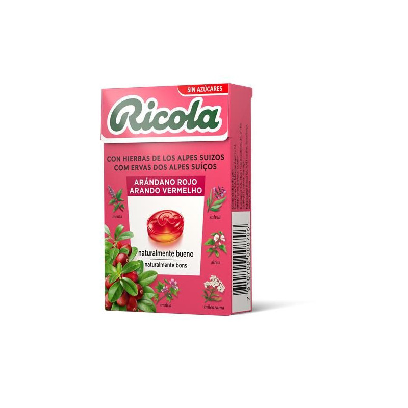 Ricola Caramelos Arando Vermelho 50g