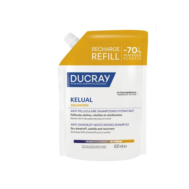 Ducray Kelual Squanorm Champú Hidratante Anticaspa Eco-Refill 400ml