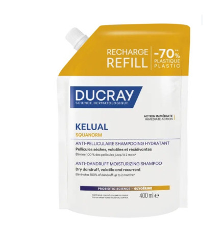 Ducray Kelual Squanorm Champú Hidratante Anticaspa Eco-Refill 400ml
