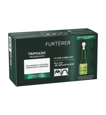 René Furterer Triphasic Progressive anti-hair loss serum. Pack of 8 vials x 5.5ml