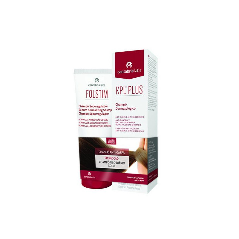 KPL Plus Pack Champô Anti-Caspa 200ml + Folstim Champô Seborregulador 200ml