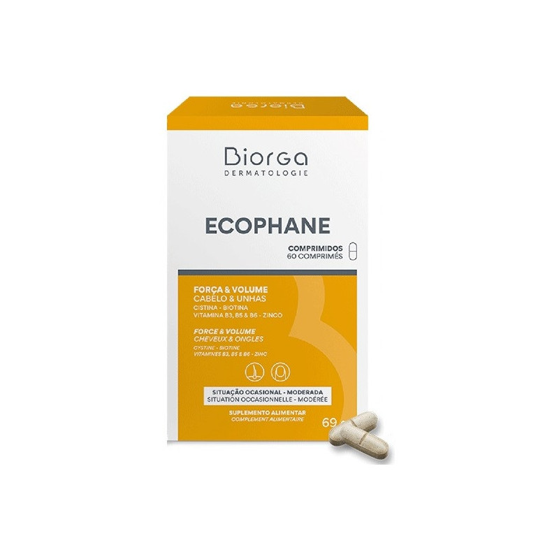 Ecophane Comprimés Fortifiants Cheveux et Ongles x60