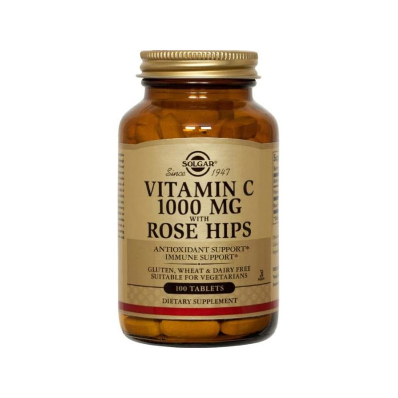 Solgar Vitamina C 1000mg com Roseira Brava 100 comprimidos