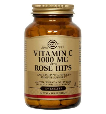 Solgar Vitamina C 1000mg com Roseira Brava 100 comprimidos