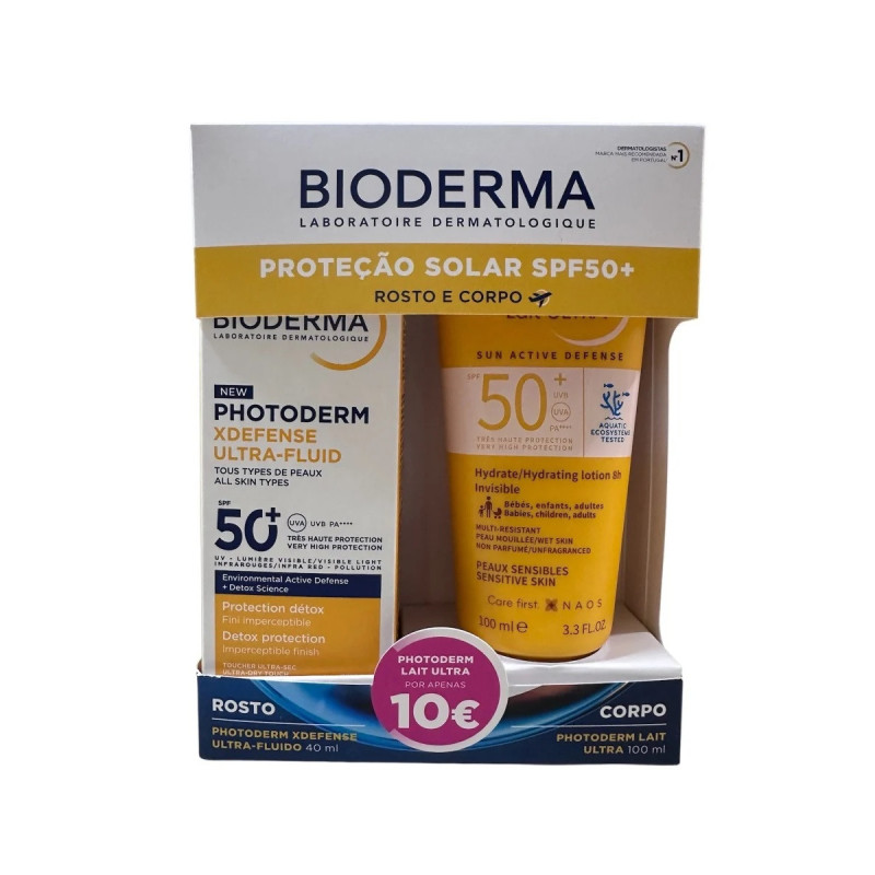 Bioderma Photoderm XDefense Ultra-Fluido SPF50+ 40ml + Photoderm Leite Ultra SPF50+ 100ml Pack