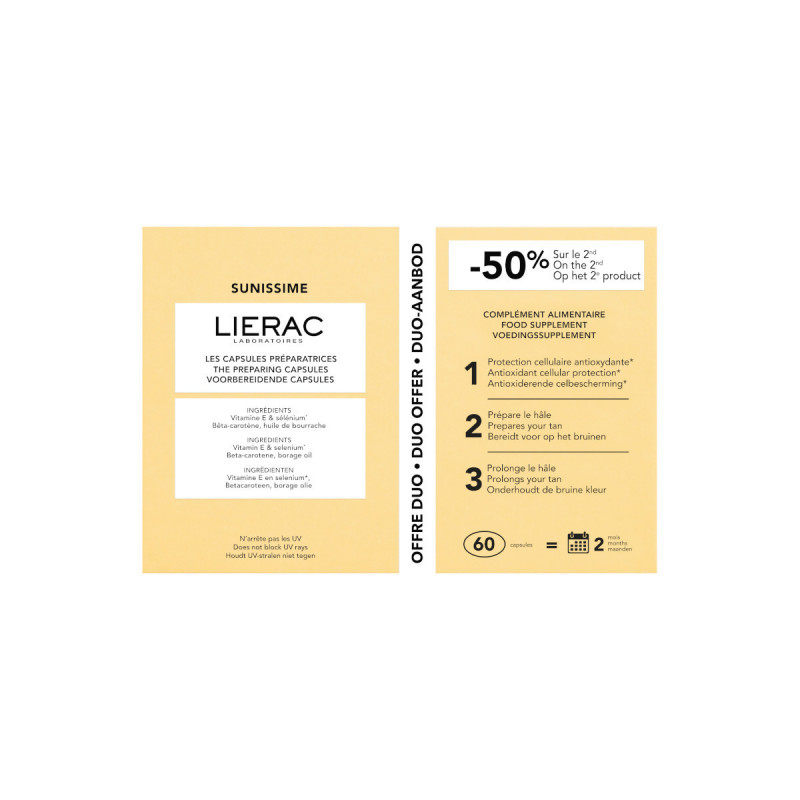 Lierac Sunissime Bronzage Solaire 2x30 Gélules