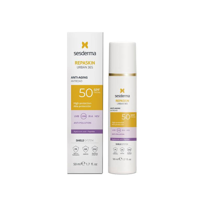 Sesderma Repaskin Urban 365 Przeciwzmarszczkowy krem ​​przeciwsłoneczny SPF50 50ml