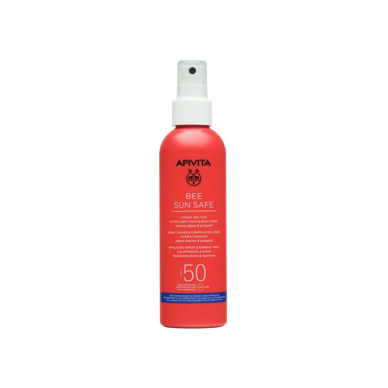 Apivita Bee Sun Safe Sonnenschutz-Feuchtigkeitsspray für Gesicht und Körper SPF50 200 ml