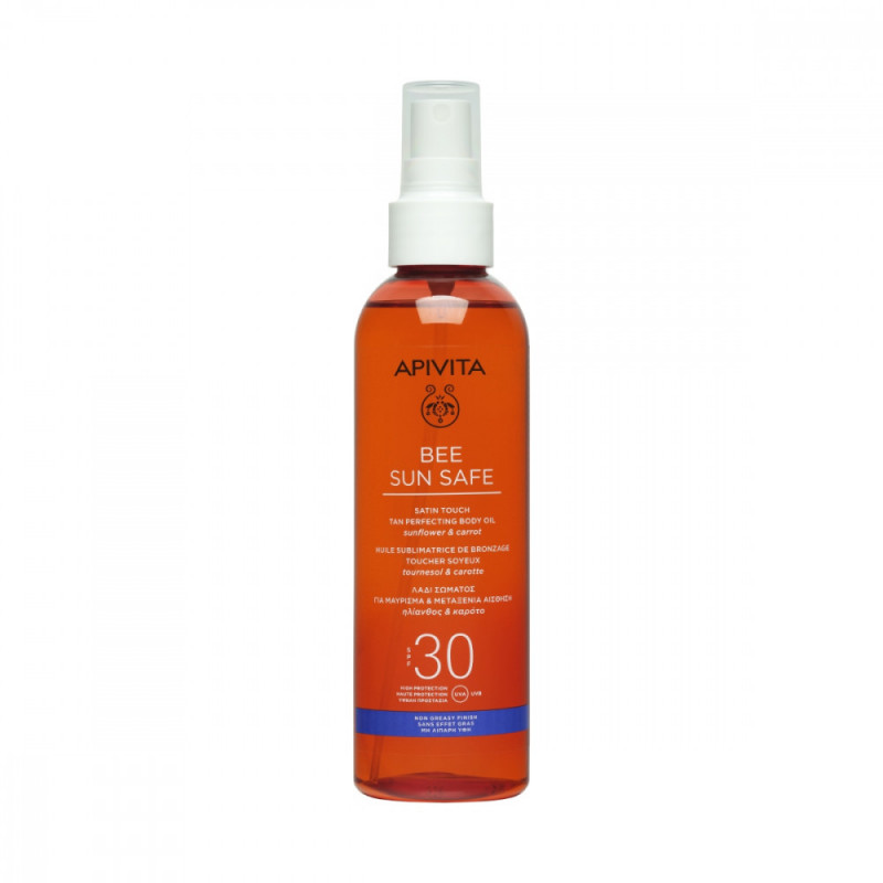 Apivita Bee Sun Safe Tan Sublimujący olejek do ciała SPF30 200ml