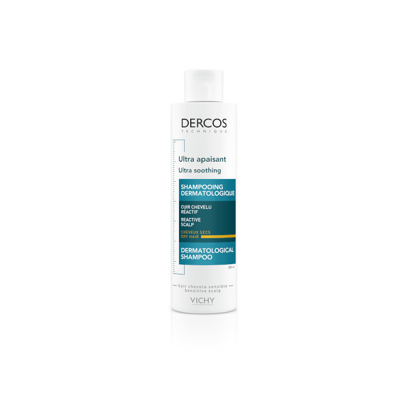 Vichy Dercos Shampoing Ultra-Apaisant Cheveux Secs 200 ml