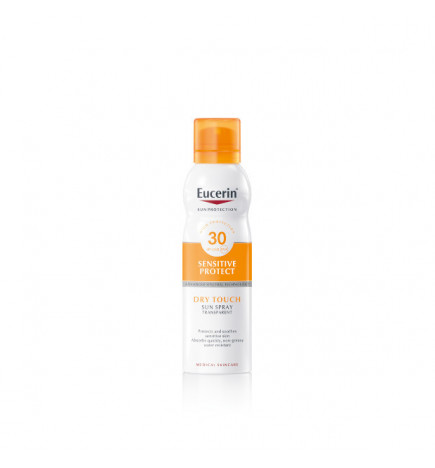 Eucerin Spray z filtrem przeciwsłonecznym Transparentny olejek do kontroli suchości w dotyku SPF30 200 ml