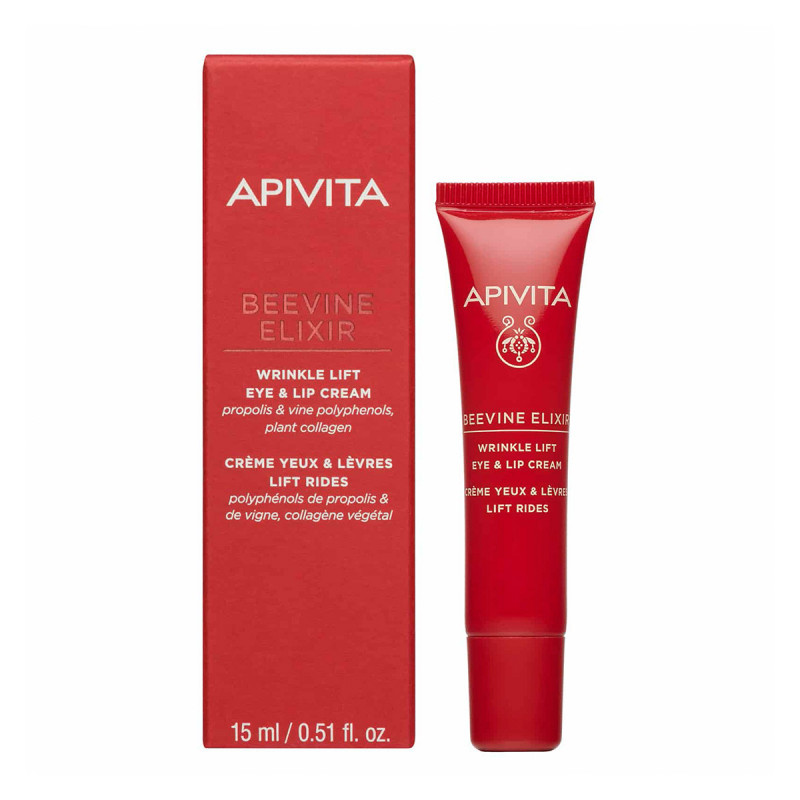 Apivita Beevine Elixir Anti-Wrinkle Eye and Lip Cream dengan Kesan Mengangkat 15ml